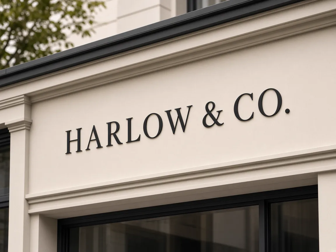 Shop storefront signage concept
